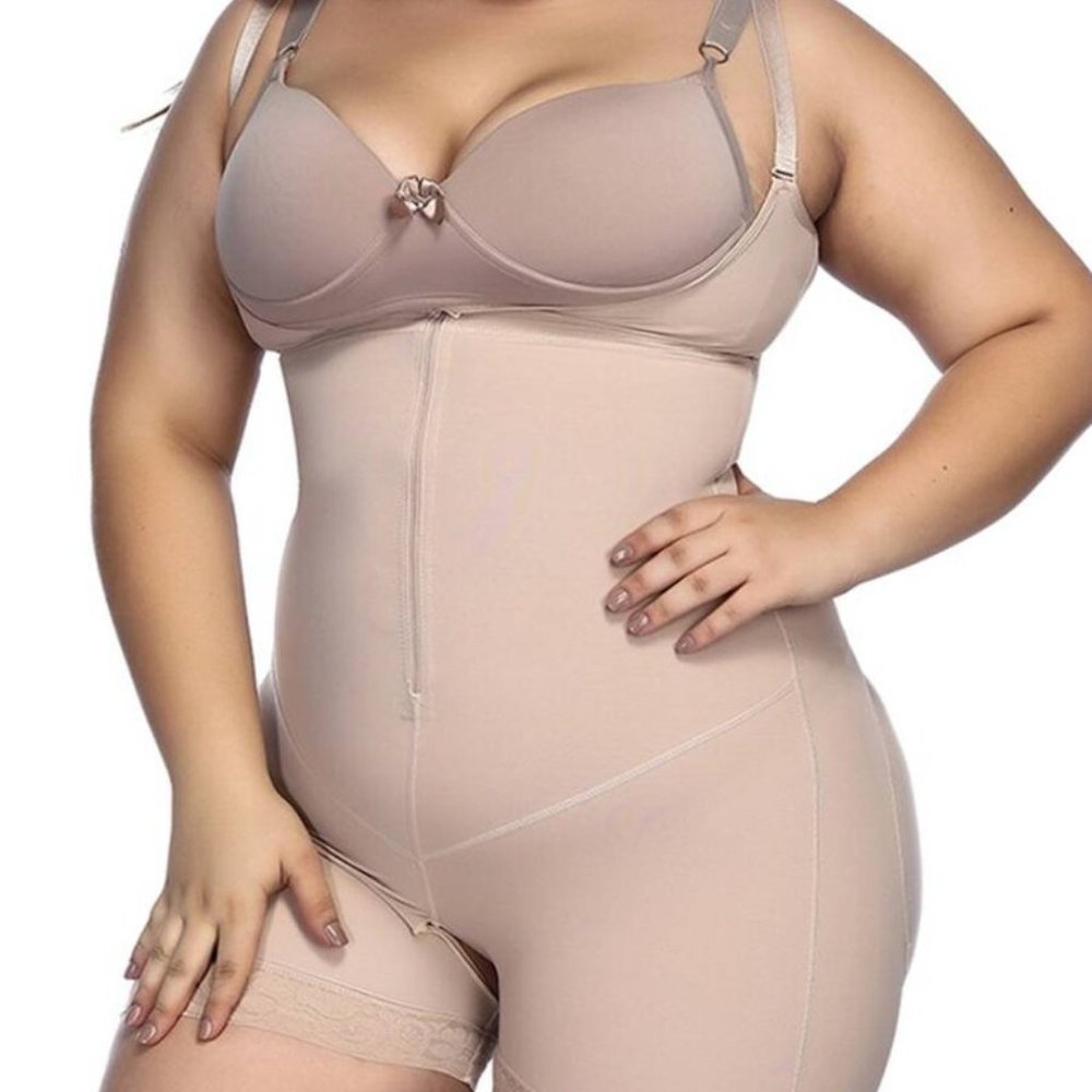Nude Full Body Shaper Adjustable Straps Queen Size Fat Burning